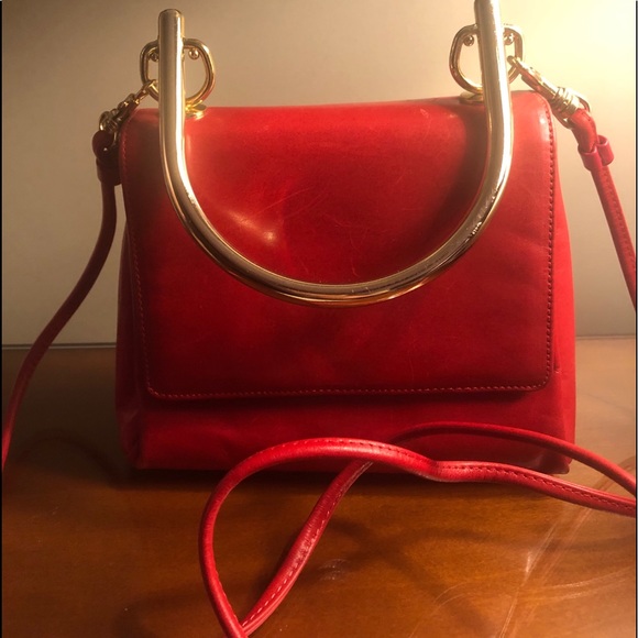 Handbags - Authentic JOSEPH B. vintage red leather bag